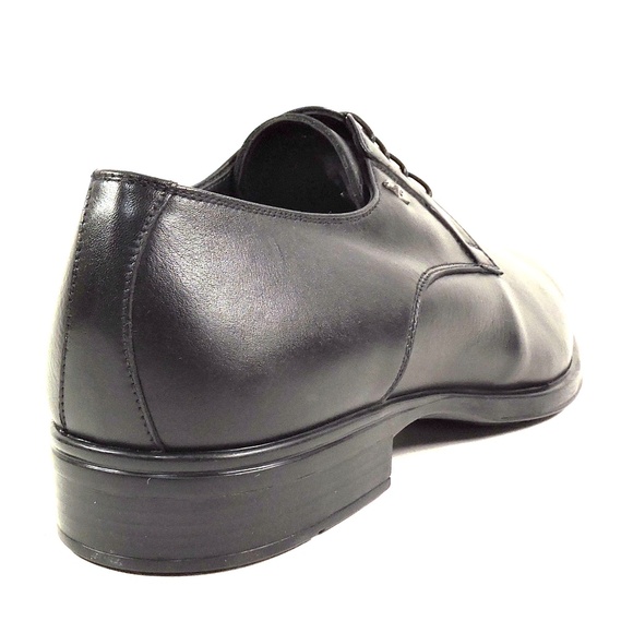 GOODMAN 🇮🇹 MEN'S BLACK SOFT  LEATHER COMFORT LAMB FUR LINING DERBYS - Picture 5 of 8